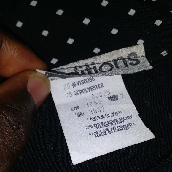 Black Shorts, Vintage Pleated, Wide Leg Shorts, High Waist, High Rise with Pocke - Picture 5 of 9